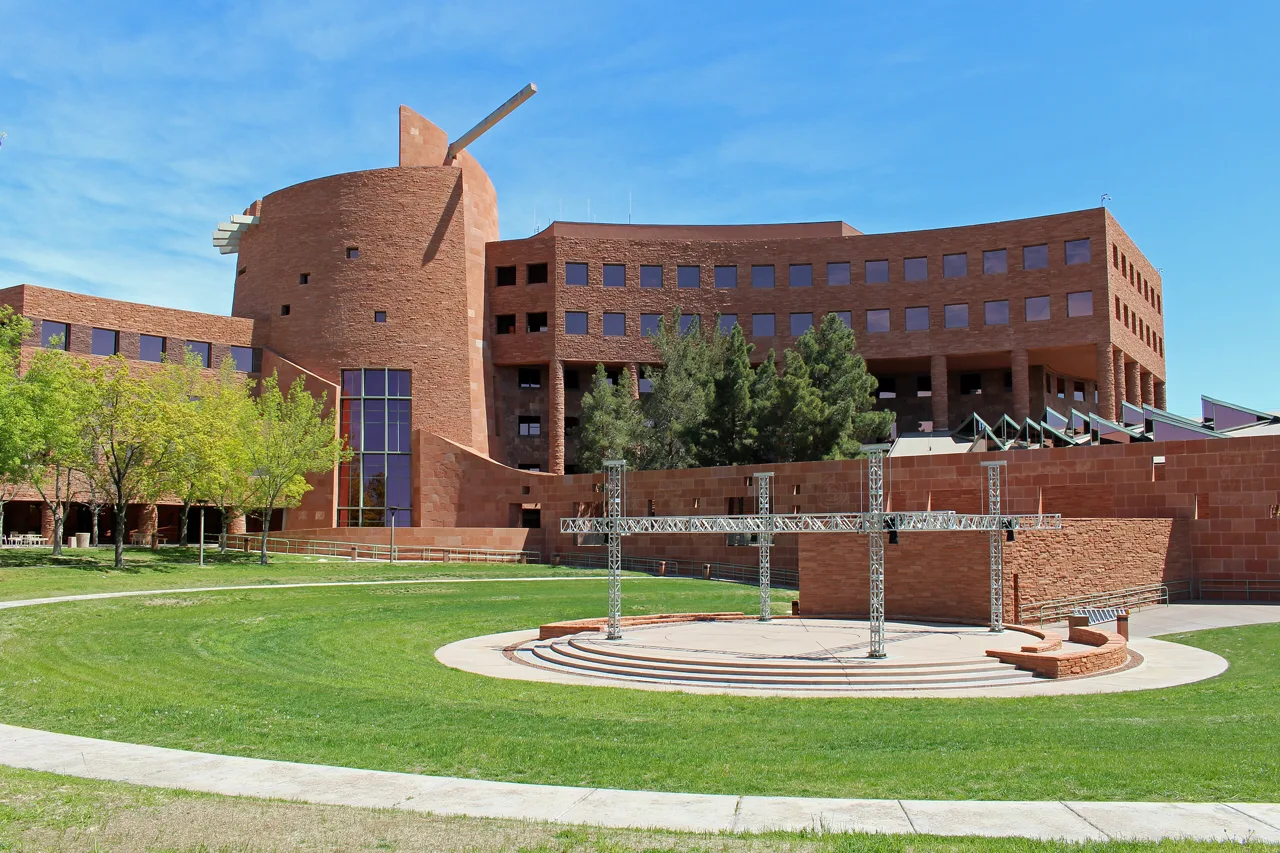 Clark County Government Center building exterior in downtown Las Vegas, Nevada