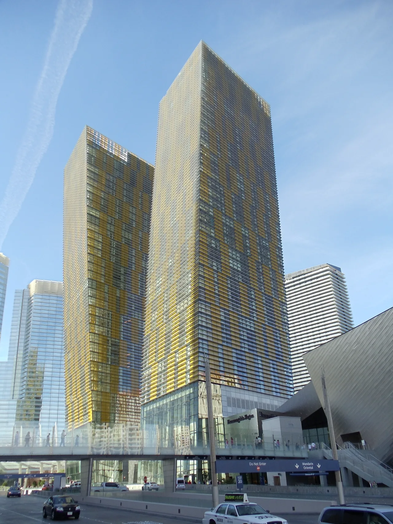 Veer Towers at CityCenter in Las Vegas with their distinctive leaning architecture